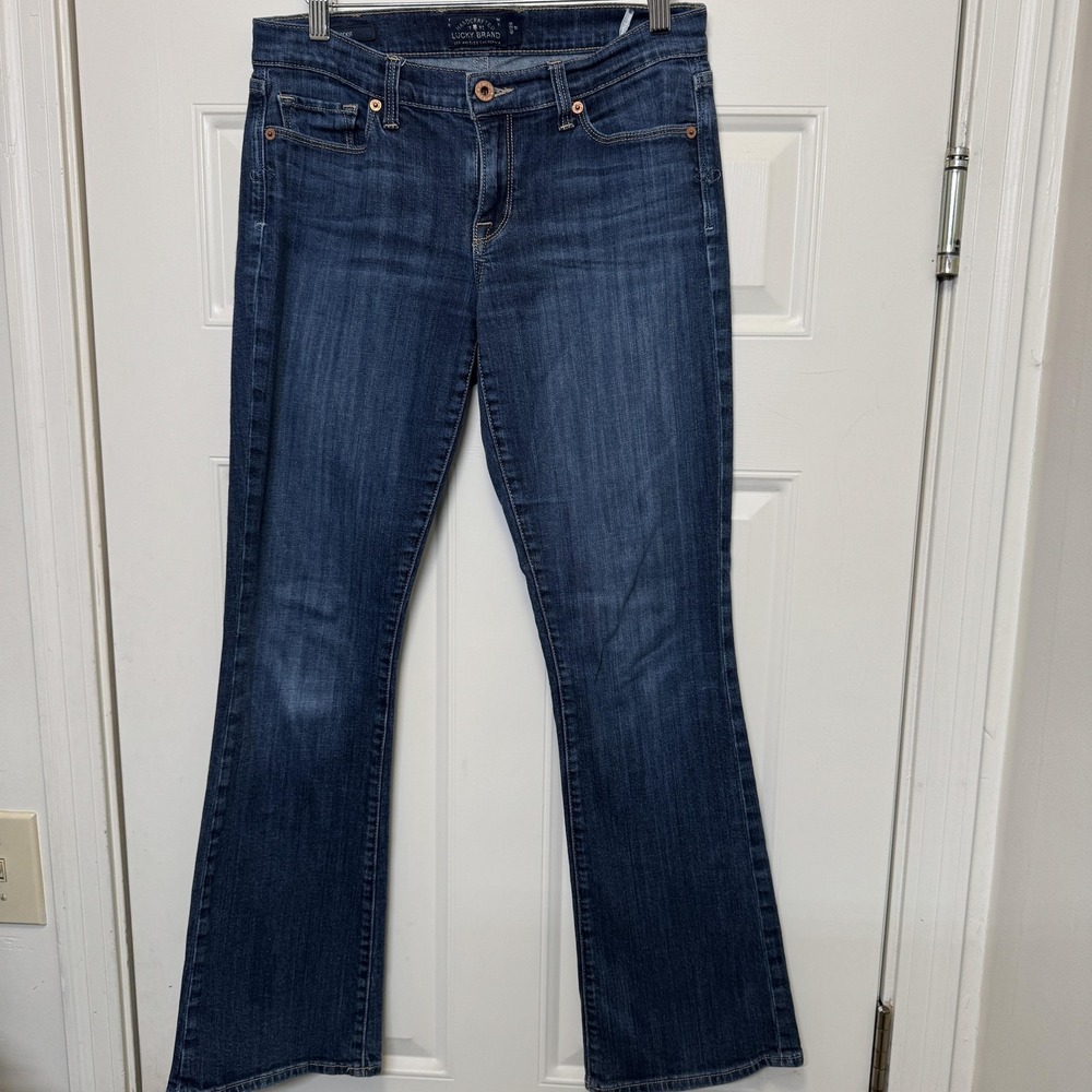 Lucky Brand Womens Sofia Boot Mid Rise Jeans Size 6 Medium Wash Stretch Denim
